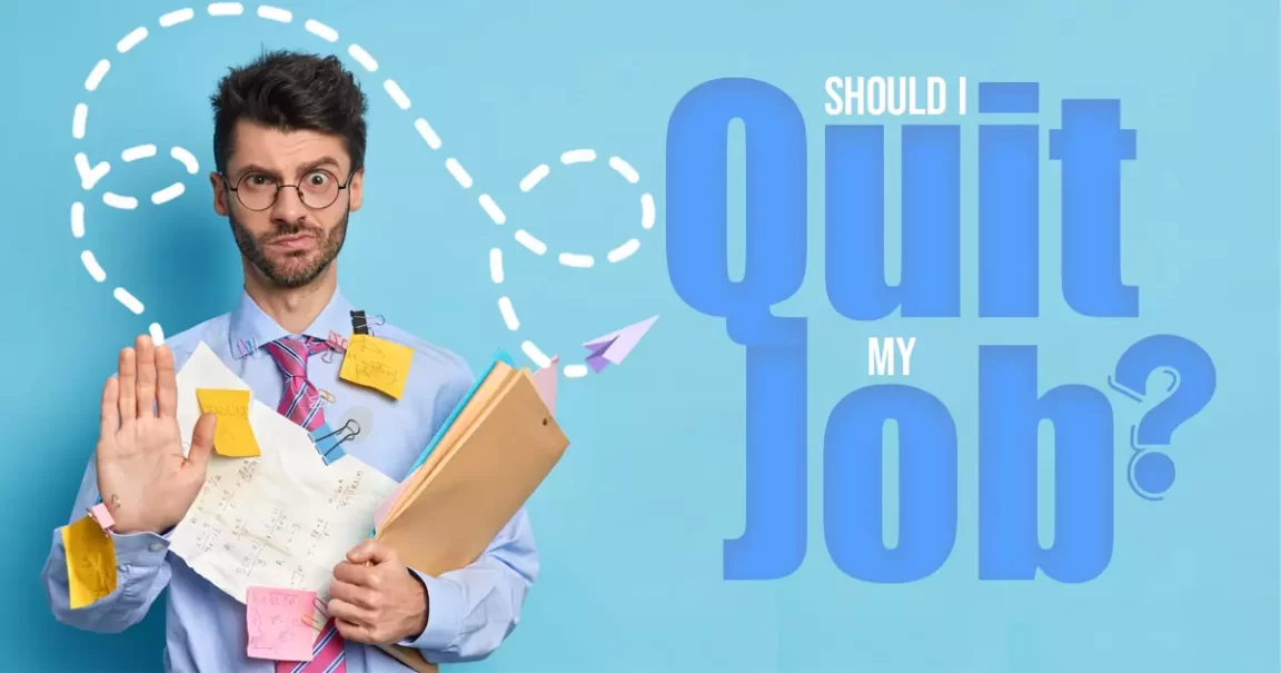 Should I quit my Job Quiz - Person deep in thought, weighing the decision to quit their job or stay in their current role