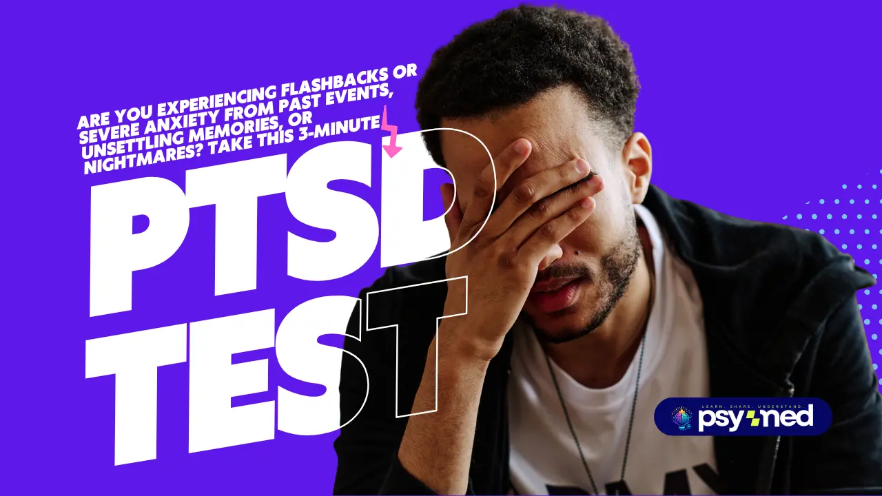 Man covering his face in distress — Free PTSD Test to screen for post-traumatic stress symptoms including flashbacks, nightmares, and anxiety