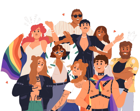 LGBTQ test icon for box