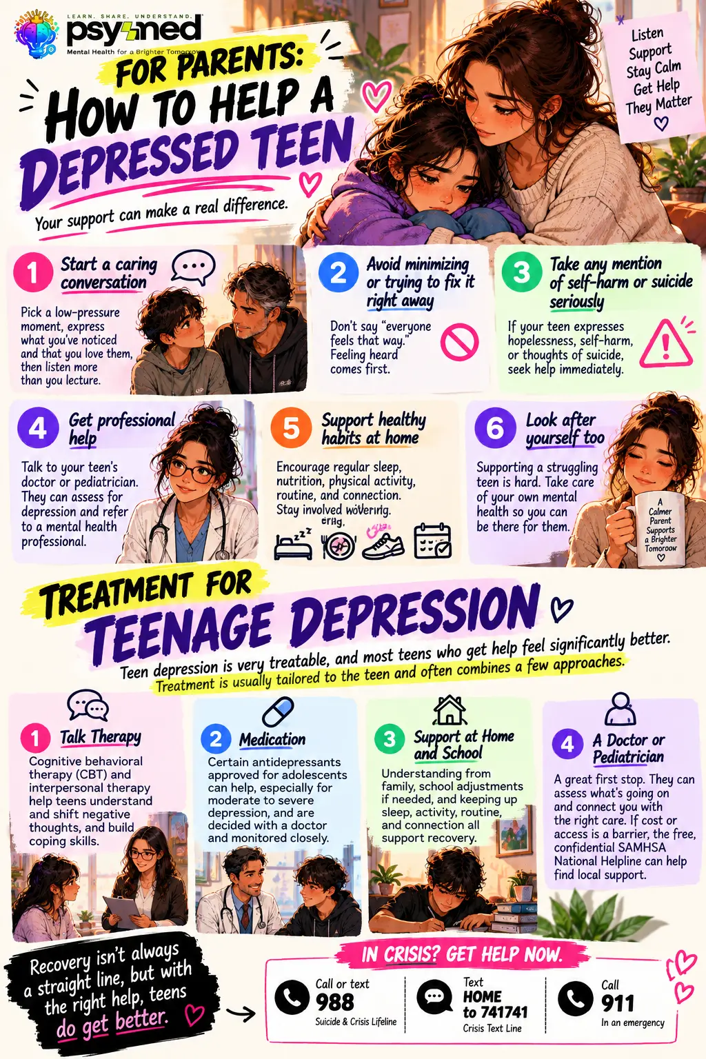 How parents can support a depressed teen and help them access treatment